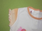 Preview: T-Shirt Gr. 80 C&A creme orange mit Wellensaum, Vögeln und Blumen und Wackelauge