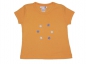 Preview: T-Shirt Gr. 74 orange mit blauen Sternknöpfen