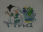 Preview: Langarmshirt Gr. 92/98 C&A Disney weiß mit Schneemann Tina