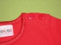 Preview: Strechshirt Gr. 68 rot gerippt mit Glitzersaum