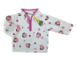 Preview: Fleecepullover Gr. 62/68 Smily weiß/pink mit Eulen