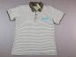 Preview: Poloshirt Gr. 170/176 Schiesser grau gestreift kurzarm