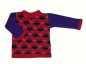 Preview: leichter Pullover Gr. 68/74 Dawanda lila rot mit Eulen