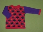 Preview: leichter Pullover Gr. 68/74 Dawanda lila rot mit Eulen