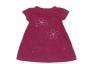 Preview: Babycord Kleidchen Gr. 68 Playtime bordeaux mit Blumen