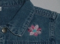 Preview: Jeansjacke Gr. 80 blau mit Blumenstickerei