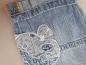 Preview: kurze Jeans Gr. 62 hellblau mit Application