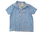 Preview: Jeansbluse mit Blumenverzierung Gr. 110 Kids Outfit kurzarm