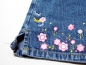 Preview: Jeansrock Gr. 86 H&M blau mit Blumenstickerei