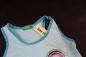 Preview: Shirtkleidchen Gr. 86/92 Benetton blau mit Regenbogen