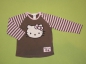 Preview: Ringelshirt Gr. 74/80 H&M Hello Kitty braun rosa