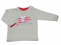 Preview: Sweatshirt Gr. 68/74 grau/rot mit Maus