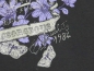 Preview: Langarmshirt Gr. 158 C&A grau mit Glitzerblumen und Schmetterlingen