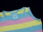 Preview: Achselshirt Gr. 92 hellblau/rosa/gelb Blockstreifen mit Schmetterling