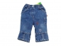 Preview: fetzige Jeans Gr. 74 blau mit Schneeflocken