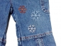 Preview: fetzige Jeans Gr. 74 blau mit Schneeflocken