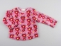 Preview: Fleecepullover Gr. 74 rosa mit roten Blumen