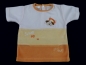 Preview: Samt T-Shirt Gr. 68/74 weiß/orange mit Hündchen