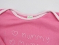 Preview: Langarmshirt Gr. 68/74 first smile rosa... I love my mummy...