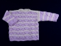 Preview: Strickpullover Gr. 74 flieder handmade selbstgetrickt