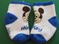 Preview: Newborn Socken blau/weiß mit Micky Maus