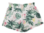 Preview: Stoffshorts Gr. 98/104 H&M grün Blumen mit Gummibund