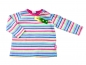 Preview: Ringelshirt Gr. 68 langarm bunt blau/pink/gelb