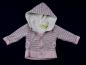 Preview: Sweatjacke Gr. 62/68 mit Kuschelfleece altrosa/grau Kaputze