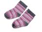 Preview: Socken 11cm Gr. 18-19 rosa Glitzer gestreift *Zwillinge*