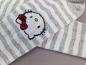 Preview: Ringelstrumpfhose Gr. 122 H&M grau/weiß Hello Kitty