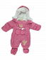 Preview: Schneeanzug Gr. 68/74 Childhood rosa Schmetterlinge Kuschelfleece