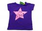 Preview: T-Shirt Gr. 80 lila mit Glitzerstern rosa