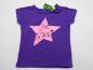 Preview: T-Shirt Gr. 80 lila mit Glitzerstern rosa