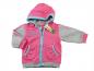 Preview: Sweatjacke Gr. 74 rosa/hellblau/grau Schuljacke