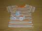 Preview: Ringelshirt Gr. 68/74 N-joy orange mit Auto