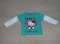 Preview: Langarmshirt Gr. 86/92 Hello Kitty grün