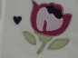 Preview: Frotteejäckchen Gr. 74/80 H&M weiß mit Blumenapplication