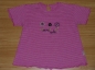 Preview: Ringel T-Shirt Gr. 92/98 pink/rosa mit Blumenstickerei