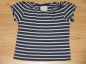 Preview: Ringelshirt H&M Gr. 74 blau/weiß