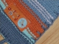 Preview: Strickschal bunt Ebi und Ebi orange blau mint