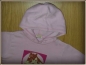 Preview: Kaputzensweatshirt Gr. 98/104 Bio Purpur rosa mit Pferd