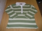 Preview: Poloshirt Gr. 164 Greystone 3/4 Arm grün/weiß langarm