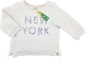 Preview: wattiertes Langarmshirt Gr. 74 H&M weiß/altrosa New York