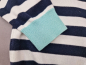 Preview: Feinstrickpullover Gr. 36/38 Tommy Hilfiger blau/weiß mit V-Ausschnitt