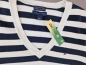 Preview: Feinstrickpullover Gr. 36/38 Tommy Hilfiger blau/weiß mit V-Ausschnitt