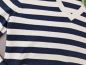 Preview: Feinstrickpullover Gr. 36/38 Tommy Hilfiger blau/weiß mit V-Ausschnitt