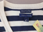 Preview: Feinstrickpullover Gr. 36/38 Tommy Hilfiger blau/weiß mit V-Ausschnitt
