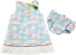 Preview: französisches Sommerkleidchen Gr. 74 geblümt hellblau/rosa/weiß 2 Teiler
