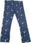 Preview: lange Leggins Gr. 86/92 dunkelblau mit Seepferdchen und Seesternen