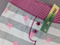 Preview: Bequemhose Gr. 98/104 Topolinon grau/rosa Bequembund Sterne
